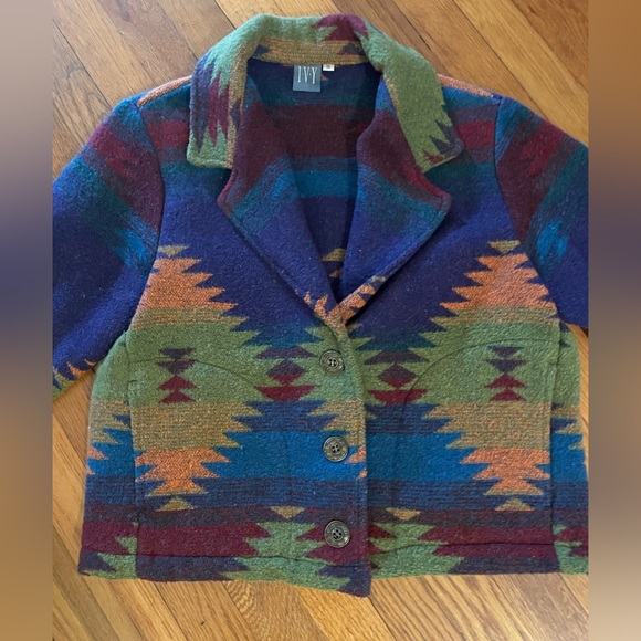 Colorful Patterned Women's Jacket - Picture 2 of 7